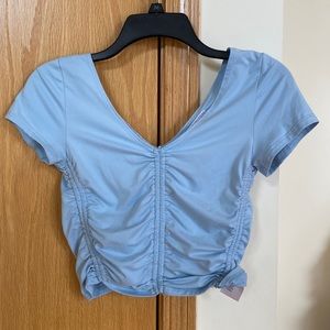Baby blue, super soft, crop top from urban outfitters